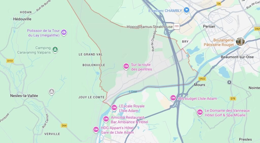 Localisation de Champagne-sur-Oise – Zone d’intervention assainissement 95