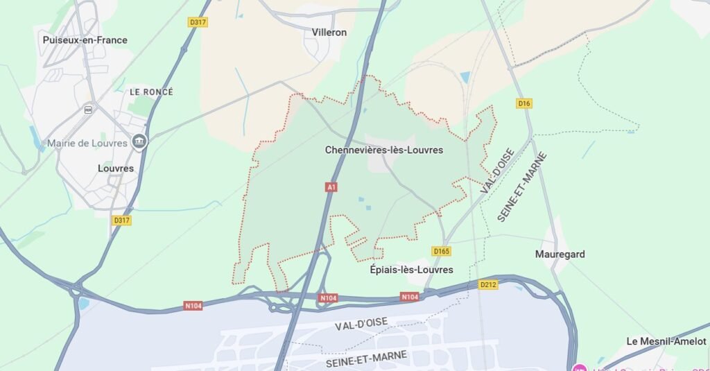 Carte interactive des interventions d’assainissement à Chennevières-lès-Louvres et dans le Val-d’Oise