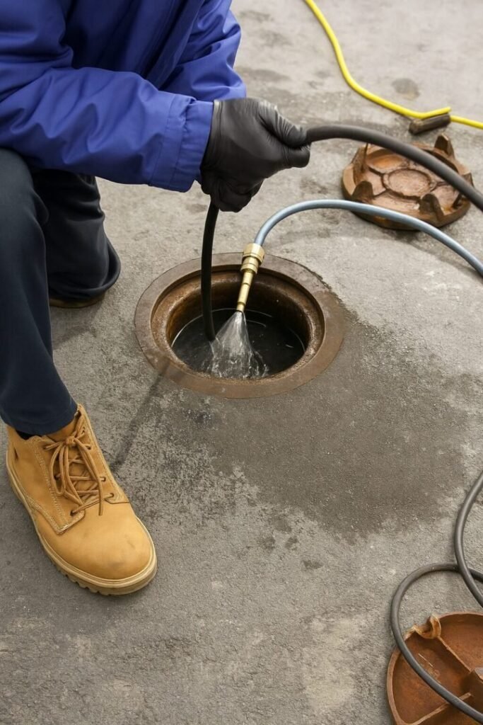 Assainissement Montmagny -Débouchage canalisation – intervention haute pression