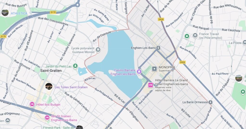 Carte Enghien-les-Bains 95880 – Zone d’intervention Travaux Assainissement 95.