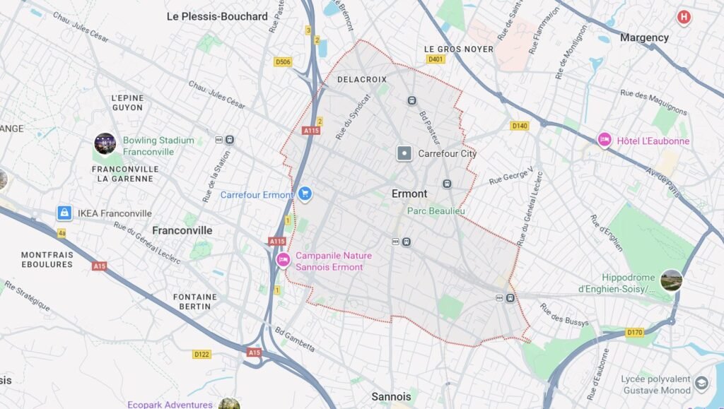 Zone d’intervention assainissement Ermont 95120