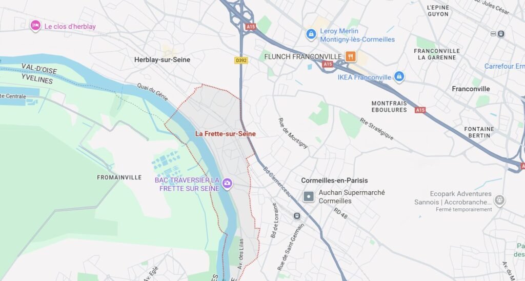 Carte localisation assainissement La Frette-sur-Seine