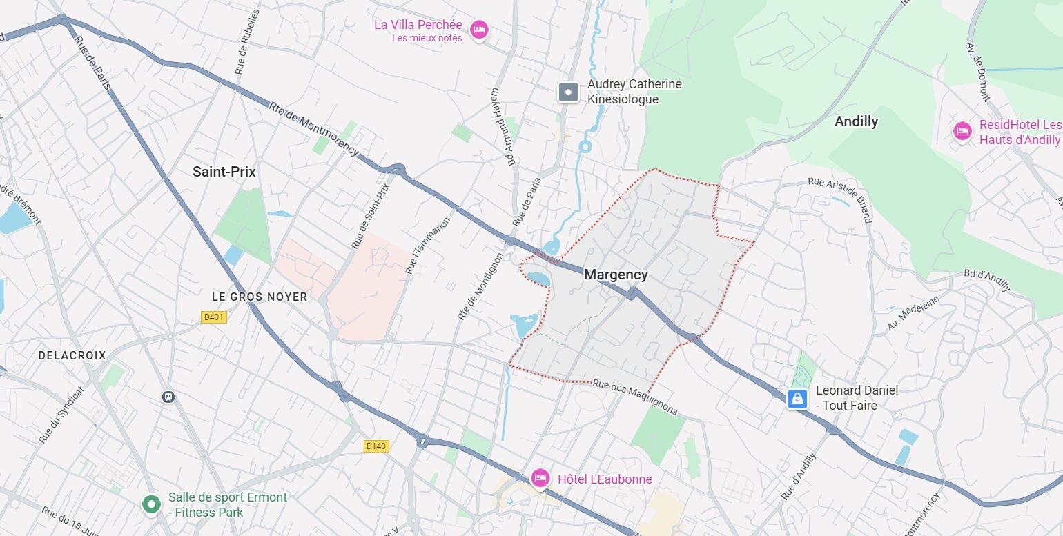 Localisation Margency 95580 – Carte Google Maps