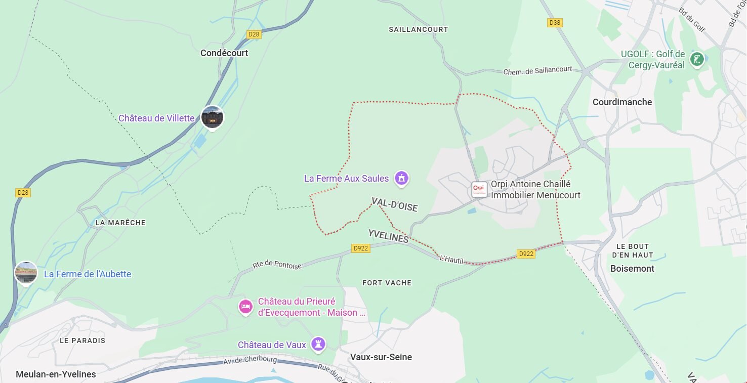 plan Menucourt 95180 carte localisation