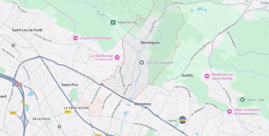 Carte de Montlignon – Intervention rapide en assainissement