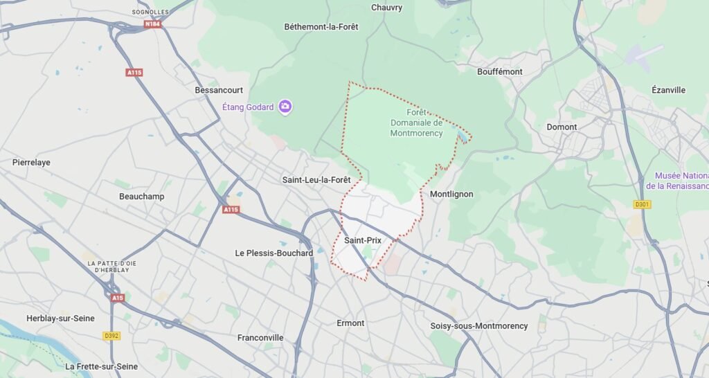 carte localisation interventions assainissement Saint-Prix